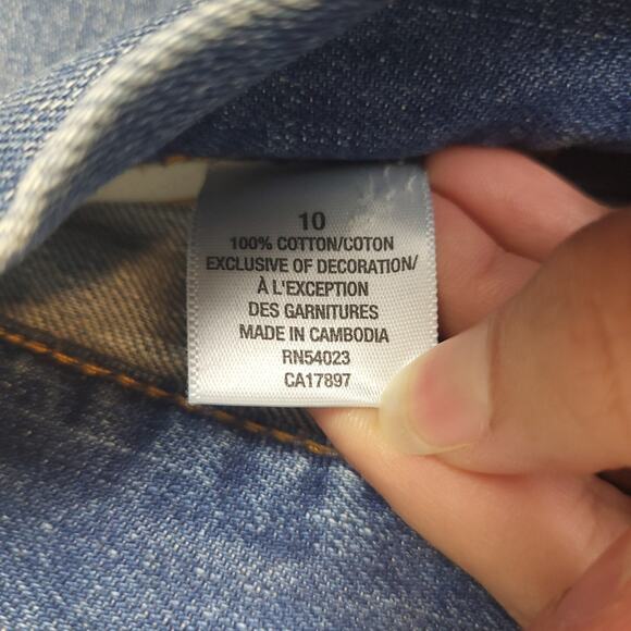 Old Navy Jeans Womens 10 Blue Denim Bootcut Special Edition Distressed Vtg Y2k - Picture 8 of 16